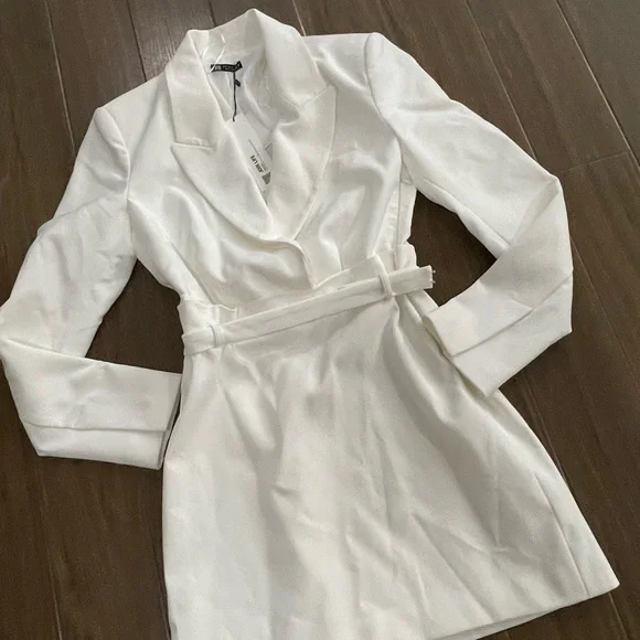 Zara white tapered blazer dress - Picture 7 of 12